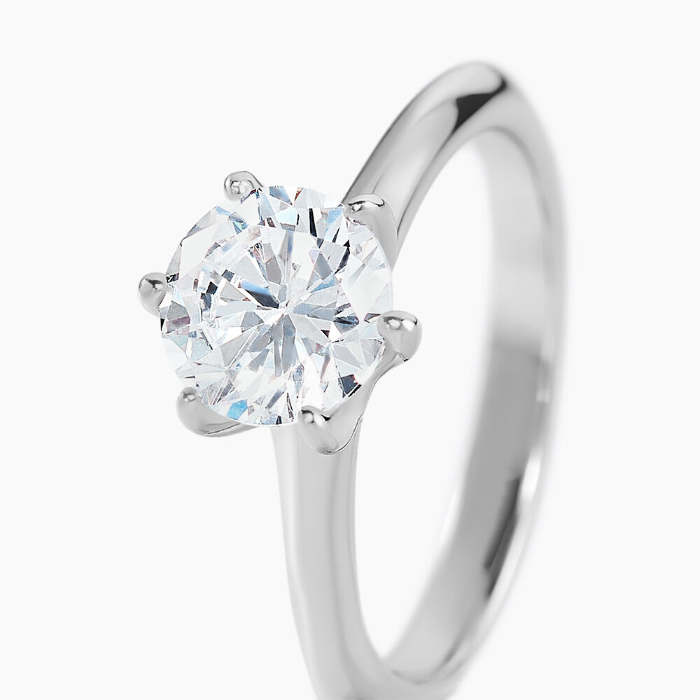 Bague Lydia Argent Blanc Oxyde De Zirconium - Solitaires Femme | Marc Orian