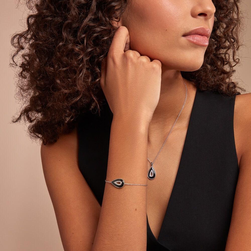 Bracelet Boyce Argent Blanc Céramique Oxyde De Zirconium - Bracelets chaînes Femme | Marc Orian