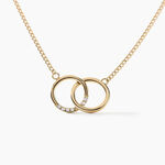 Collier Acier Dor&eacute; Oxydes De Zirconium - Colliers avec pierres Femme | Marc Orian