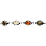 Bracelet Argent Blanc Fallone Ambres - Bracelets cha&icirc;nes Femme | Marc Orian