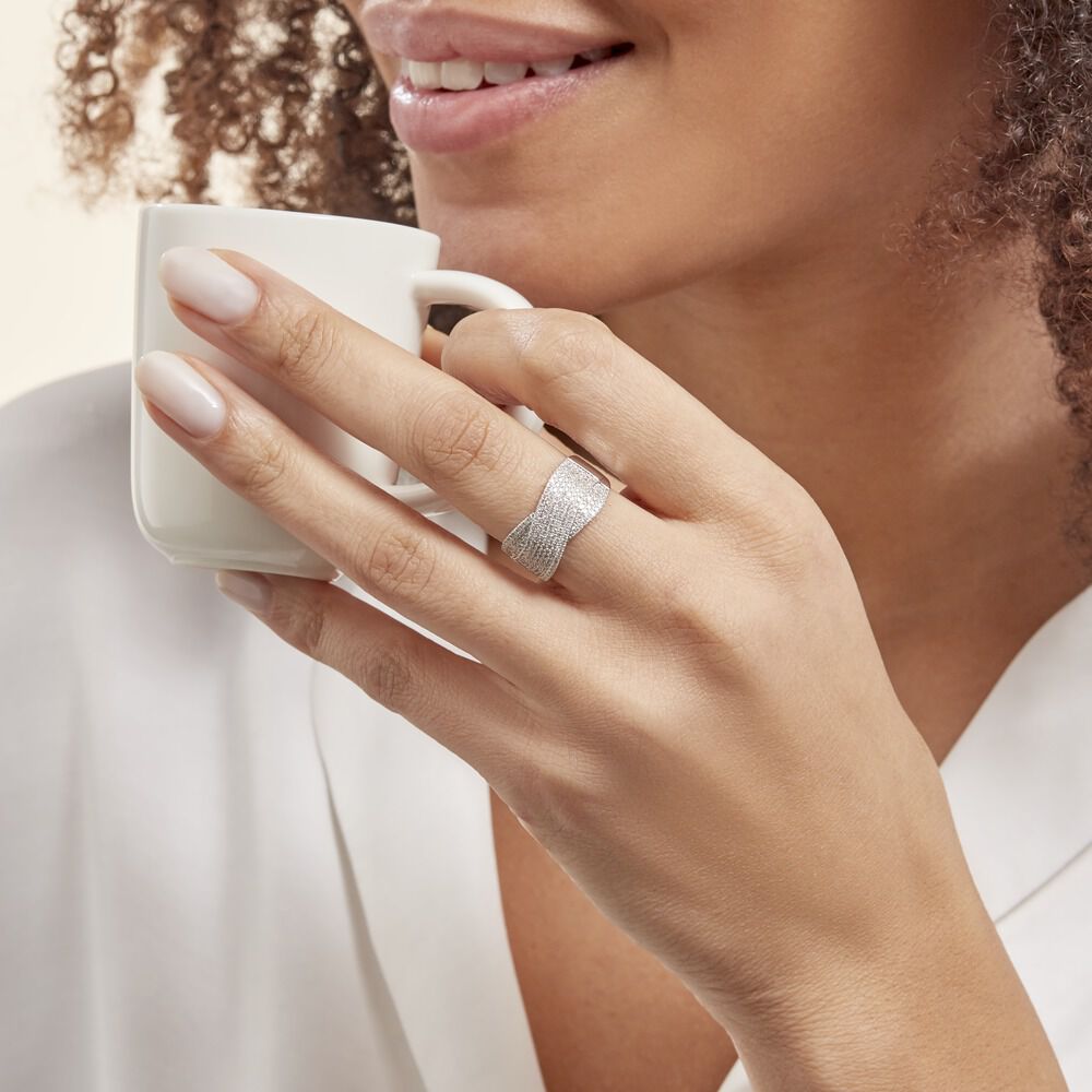 Bague Elyne Or Blanc Diamant -  Femme | Marc Orian