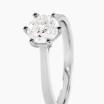Bague Solitaire Athena Or Blanc Diamant - Parures de mariage Femme | Marc Orian