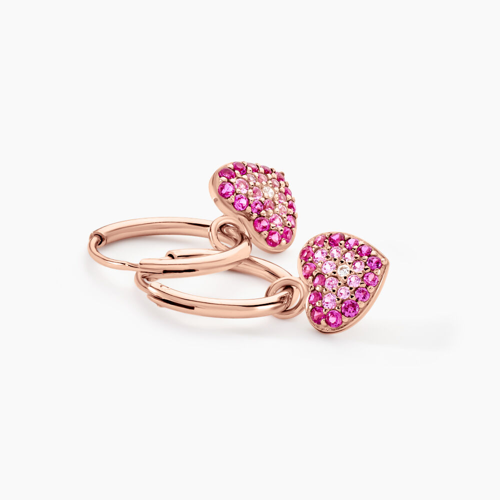 Cr&eacute;oles Reflets Romantiques Argent Rose Oxyde De Zirconium - Boucles d'oreilles pampille Femme | Marc Orian
