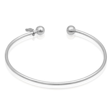 Bracelet Jonc Ludvinia Argent Blanc - Bracelets jonc Femme | Marc Orian