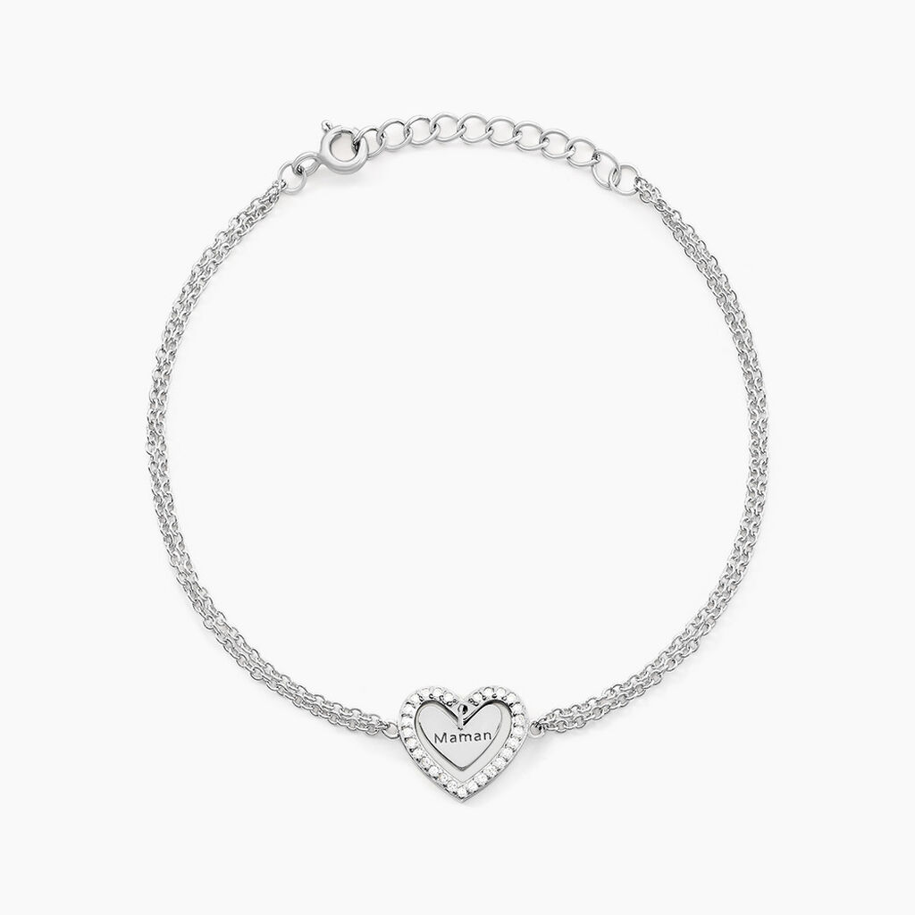 Bracelet Gloria Argent Blanc Oxyde De Zirconium - Bracelets fantaisie Femme | Marc Orian