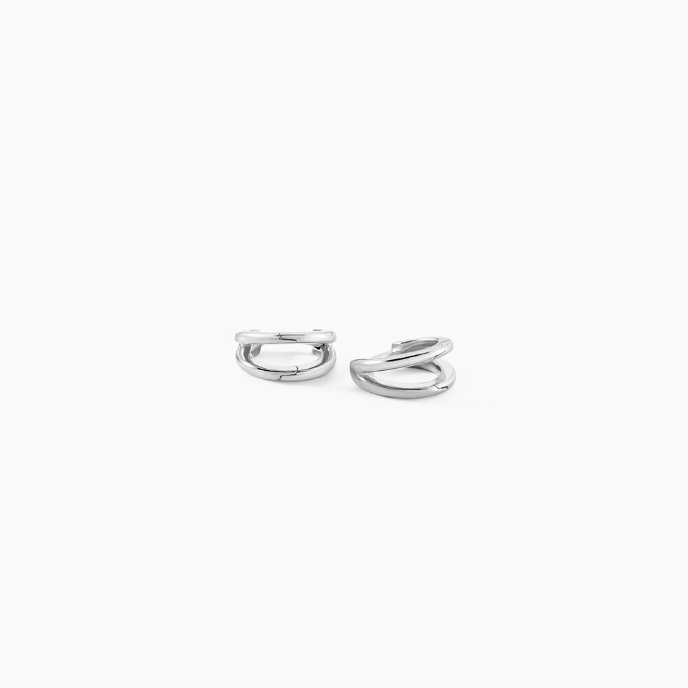 Cr&eacute;oles Mini Argent Blanc - Cr&eacute;oles Femme | Marc Orian