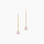 Boucles D'Oreilles Pendantes Arenale Argent Dor&eacute; A L'Or 750/1000 Am&eacute;thyste - Pendantes Femme | Marc Orian