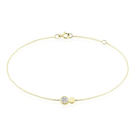 Bracelet Or Jaune Abijah Diamants - Bracelets Medailles Femme | Marc Orian
