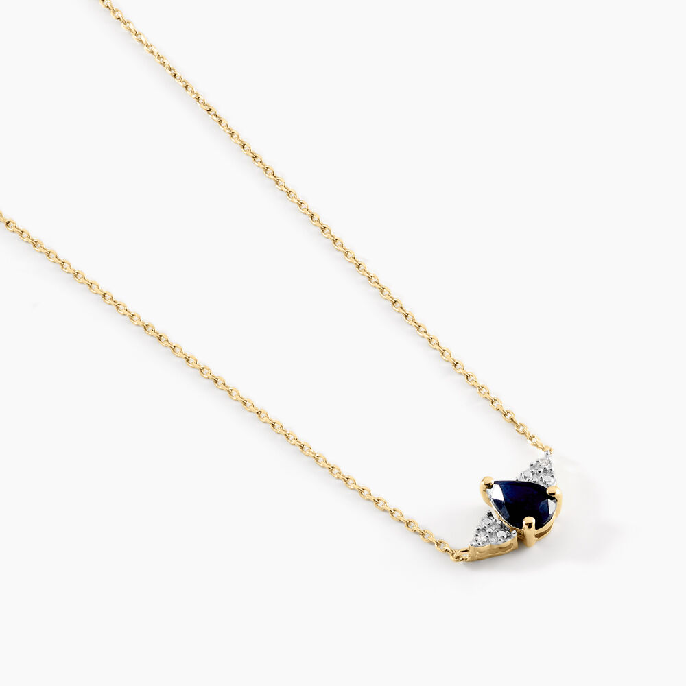 Collier Glykeria Or Jaune Saphir Diamant - Colliers avec pierres Femme | Marc Orian