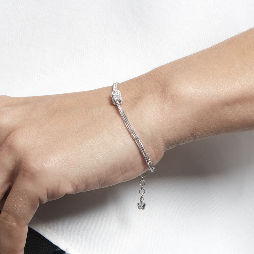 Bracelet Lassy Argent Blanc - Bracelets chaînes Femme | Marc Orian