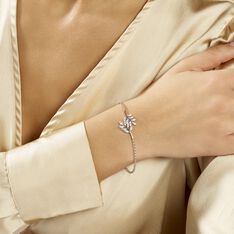 Bracelet Ble Argent Blanc Oxyde De Zirconium - Bracelets chaînes Femme | Marc Orian