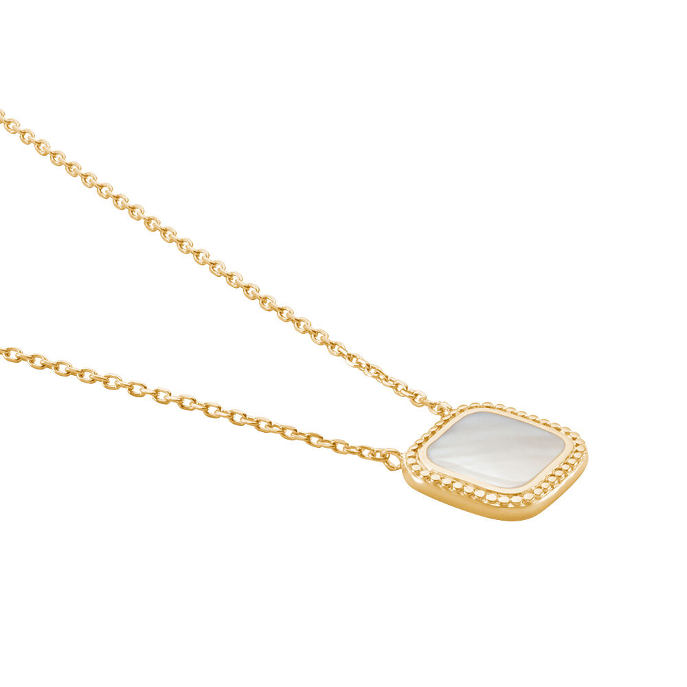 Collier Alyhana Plaque Or Jaune Nacre - Colliers avec pierres Femme | Marc Orian
