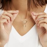 Collier Attrape Reves Plaque Or Jaune Pierre De Synthese - Colliers avec pierres Femme | Marc Orian