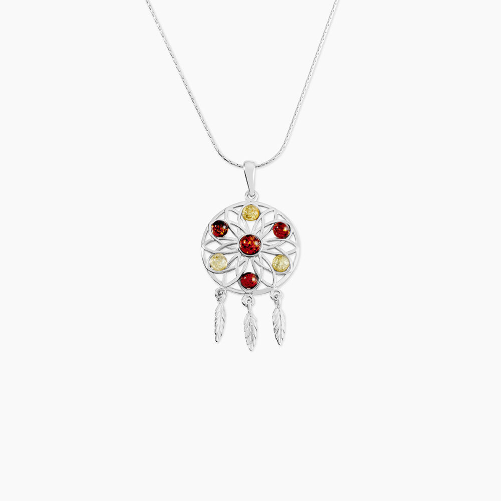 Collier Argent Blanc Lorena Ambre - Colliers avec pierres Femme | Marc Orian