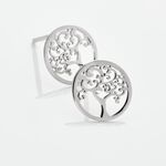 Boucles D'oreilles Puces Marijan Argent Blanc - Puces Femme | Marc Orian