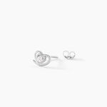 Boucles D'oreilles Puces Alou Argent Blanc Oxyde De Zirconium - Puces Femme | Marc Orian