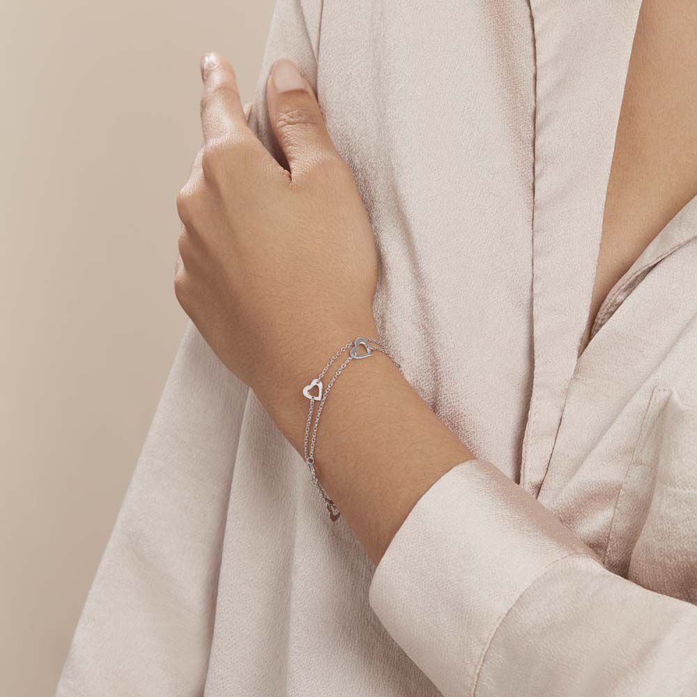 Bracelet Suzy Argent Blanc - Bracelets chaînes Femme | Marc Orian