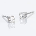 Boucles D'oreilles Puces Victoria Or Blanc Diamant - Puces Femme | Marc Orian