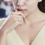 Bague Allassane Or Blanc Oxyde De Zirconium - Bagues avec pierre Femme | Marc Orian