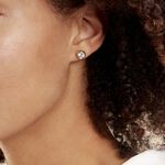 Boucles D'oreilles Puces Eden Serti Pneu Or Jaune Oxyde De Zirconium - Puces Femme | Marc Orian