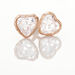 Boucles D'oreilles Puces Kadidjatou Or Rose Oxyde De Zirconium - Puces Famille | Marc Orian