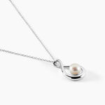 Collier Layanne Argent Blanc Perle De Culture - Colliers avec pierres Femme | Marc Orian