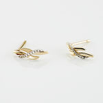 Boucles D'oreilles Puces Ester Or Jaune Diamant - Puces Femme | Marc Orian