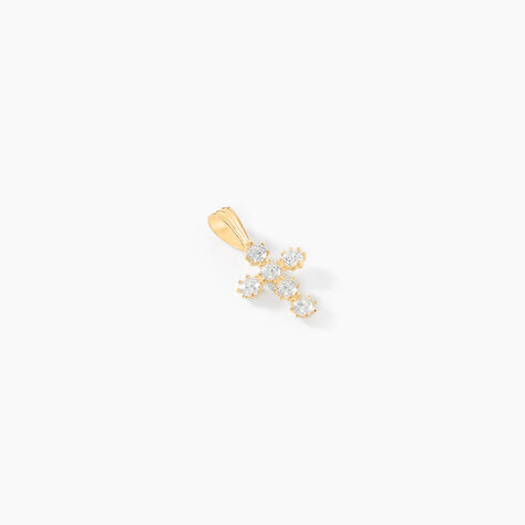 Pendentif Canice Croix Or Jaune Oxyde De Zirconium - Pendentifs Femme | Marc Orian