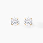 Boucles D'oreilles Puces Eddie Or Jaune Oxyde De Zirconium - Puces Femme | Marc Orian