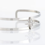 Bracelet Jonc Melyane Acier Blanc Strass - Bracelets joncs Femme | Marc Orian