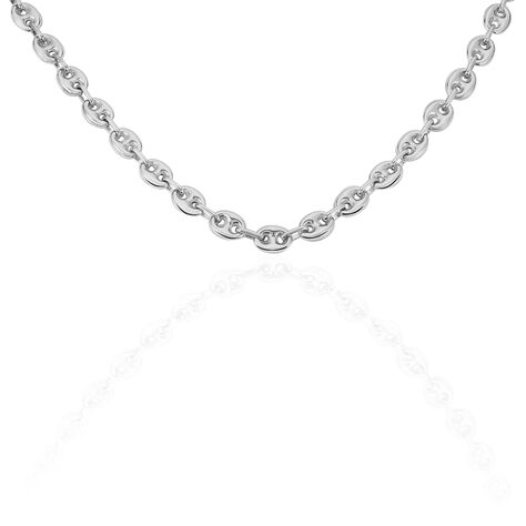 Collier Carrus Maille Grain De Cafe Argent Blanc - Chaines Homme | Marc Orian
