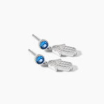 Boucles D'oreilles Pendantes Fidelma Argent Blanc Spinelle Oxyde - Pendantes Femme | Marc Orian
