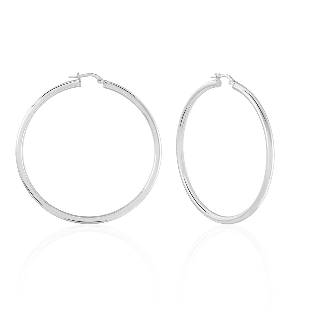 Créoles Argent Blanc Anne - Créoles Femme | Marc Orian