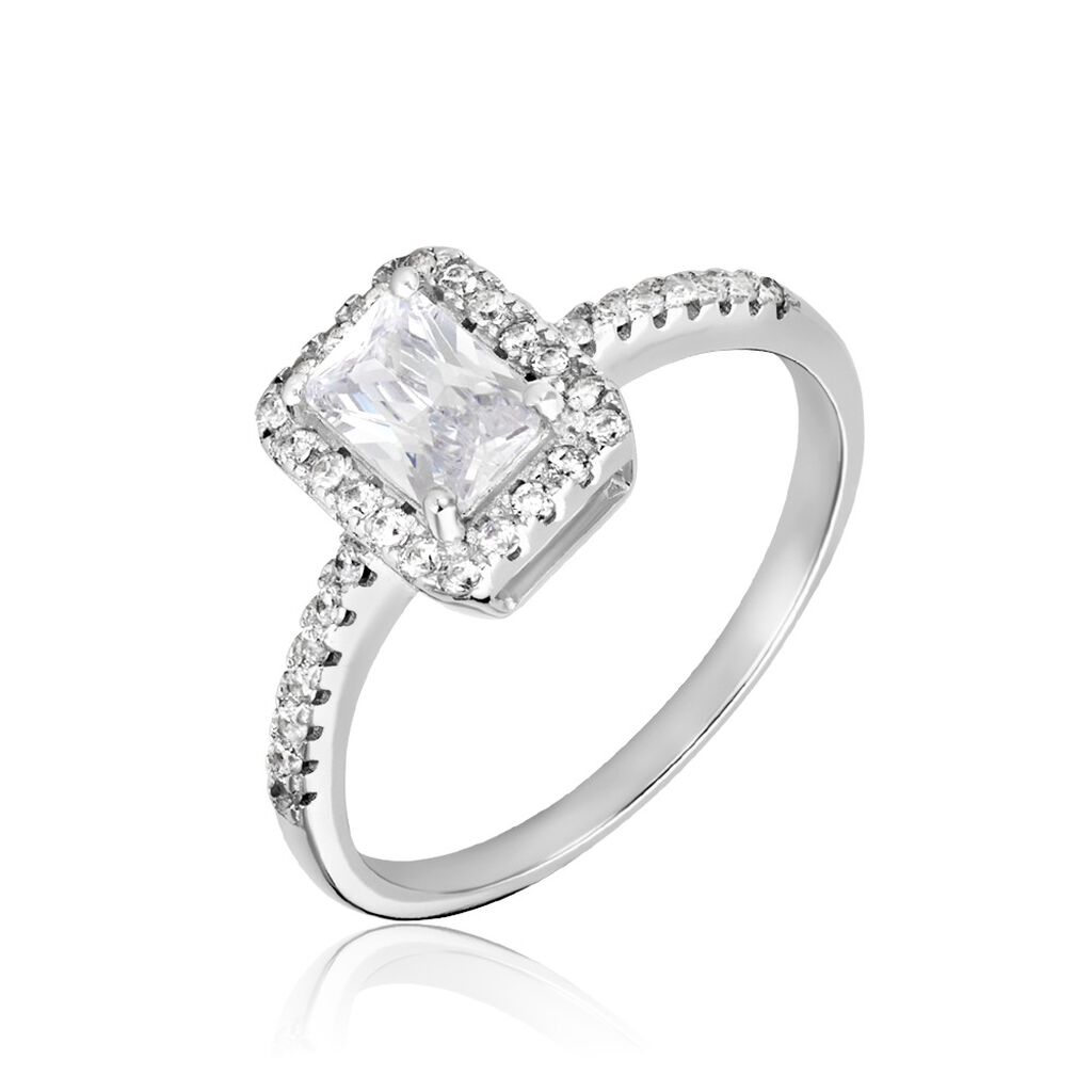 Bague Shanta Argent Blanc Oxyde De Zirconium - Bijoux fantaisie Femme | Marc Orian