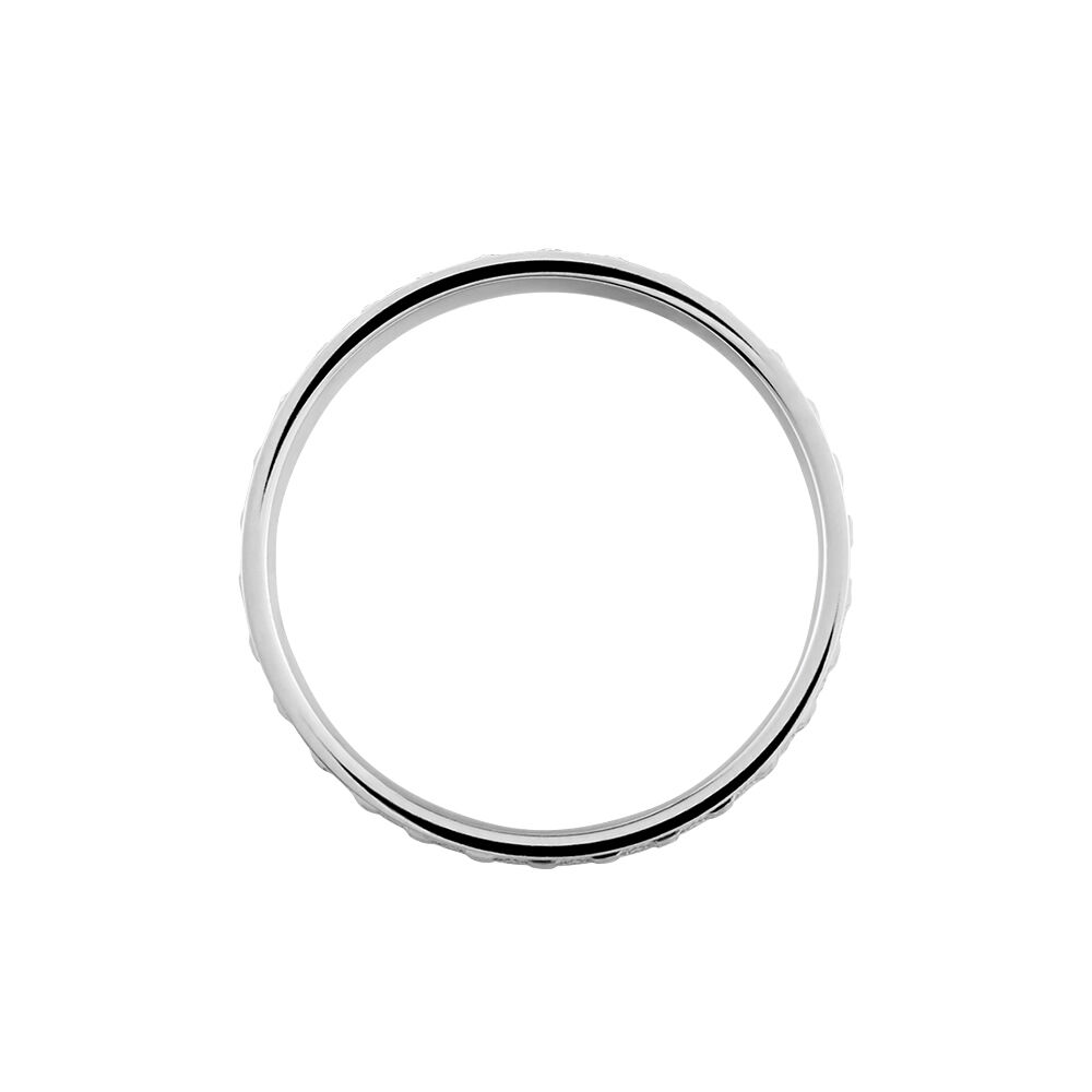 Alliance Satine Diamantee Ruban Plat Or Blanc - Alliances duo Femme | Marc Orian