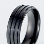 Bague Rico Acier Noir - Bijoux fantaisie Homme | Marc Orian