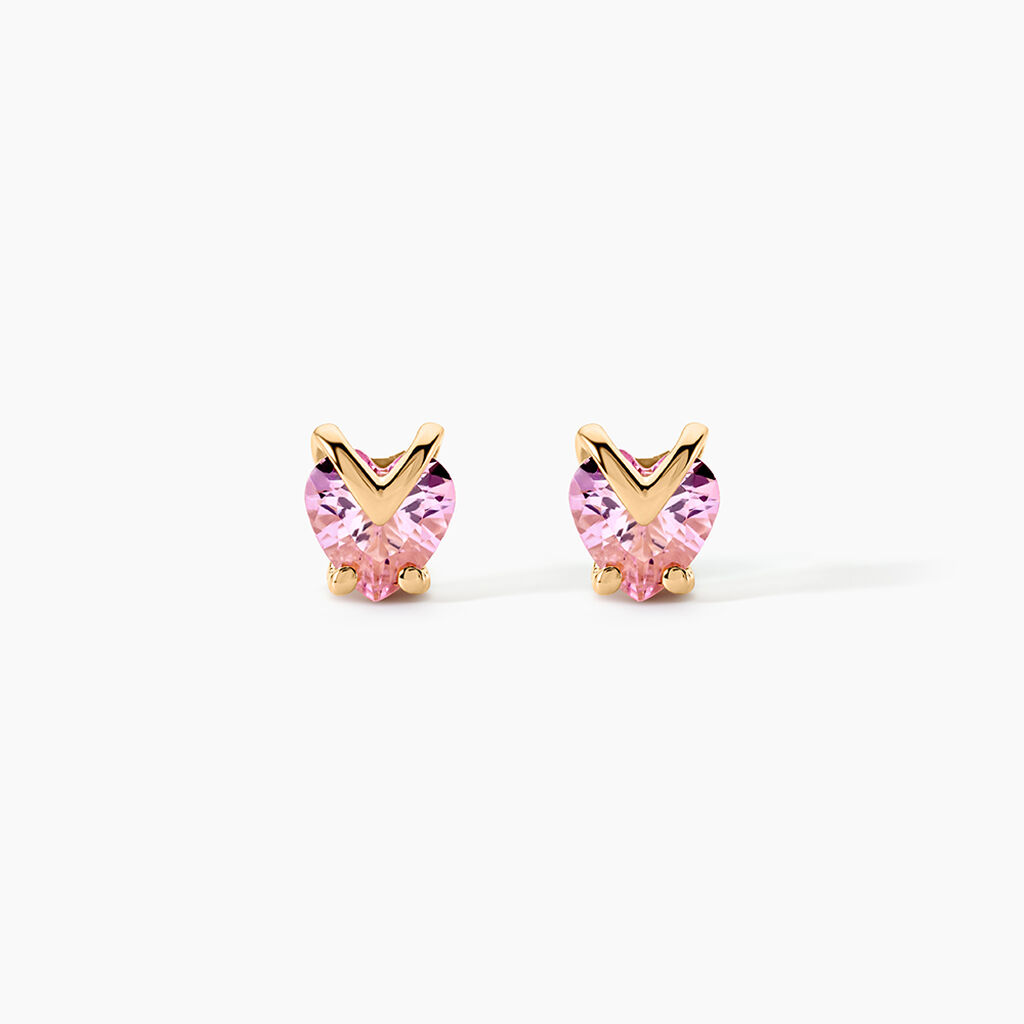 Boucles D'oreilles Puces Abelinia Plaqu&eacute; Or Jaune Oxyde De Zirconium - Puces Femme | Marc Orian