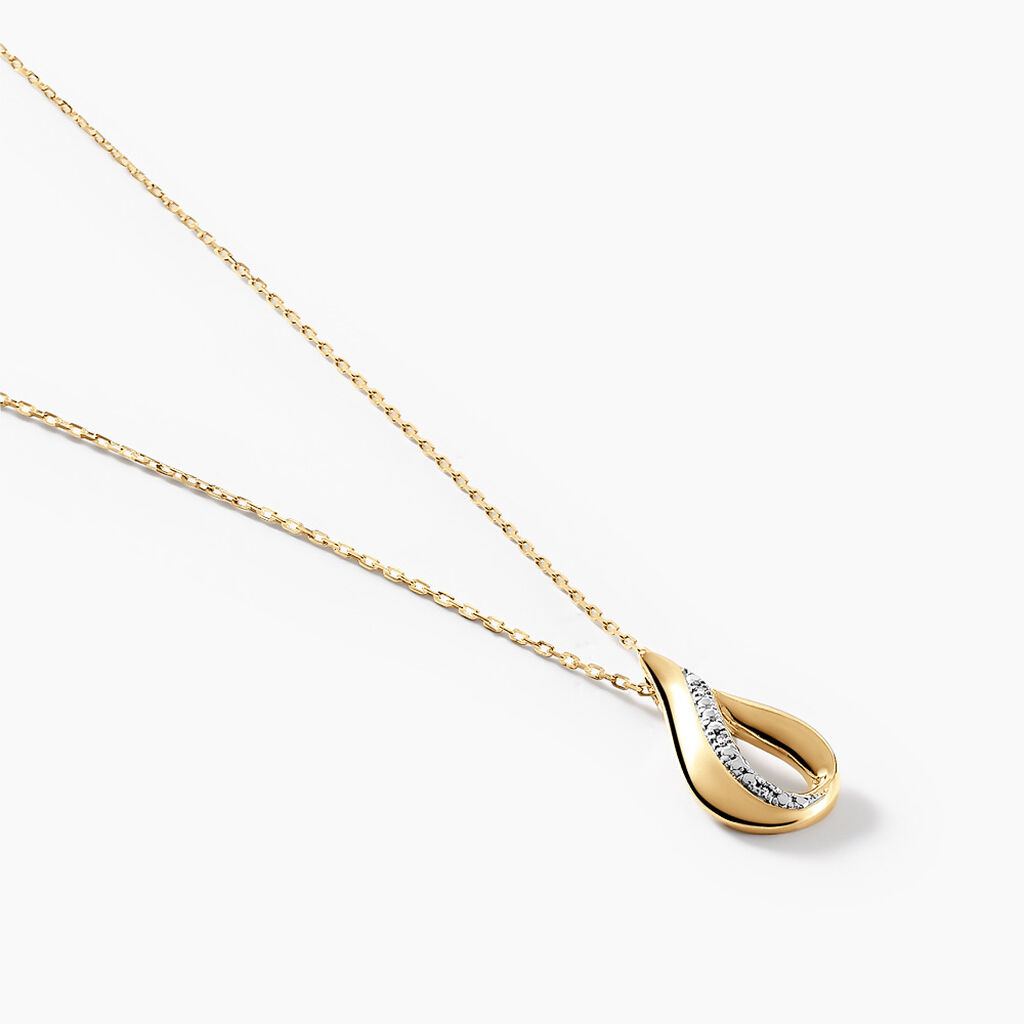 Collier Goccie Or Jaune Diamant - Colliers avec pierres Femme | Marc Orian