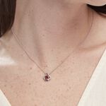 Collier Argent Blanc Clover Verre Oxydes De Zirconium - Colliers avec pierres Femme | Marc Orian