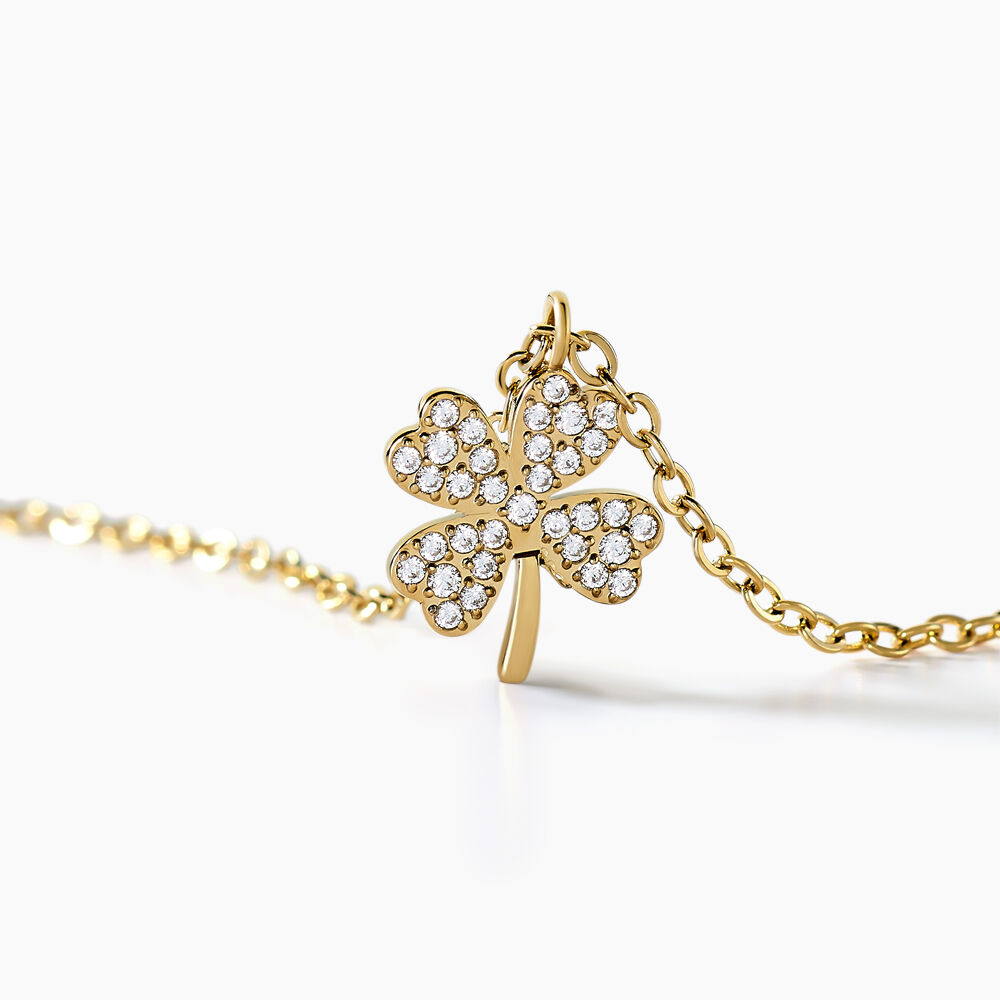 Collier Aurore Acier Dor&eacute; Cristal - Colliers avec pierres Femme | Marc Orian