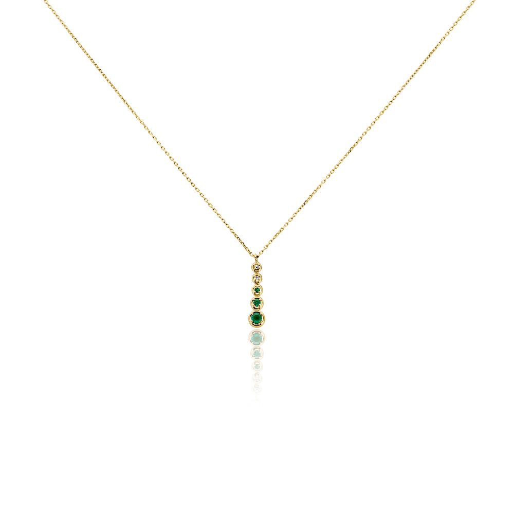 Collier Josephine Or Jaune Emeraude - Colliers avec pierres Femme | Marc Orian