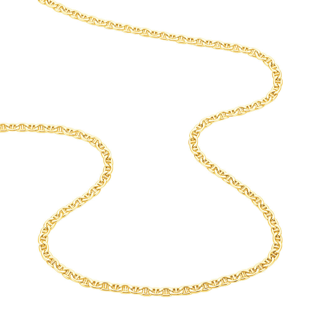 Collier Capucin Or Jaune Maille Marine Plate - Chaines Homme | Marc Orian