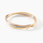 Bracelet Jonc Catalin 3 Fils Flexibles Or Tricolore - Bracelets joncs Femme | Marc Orian