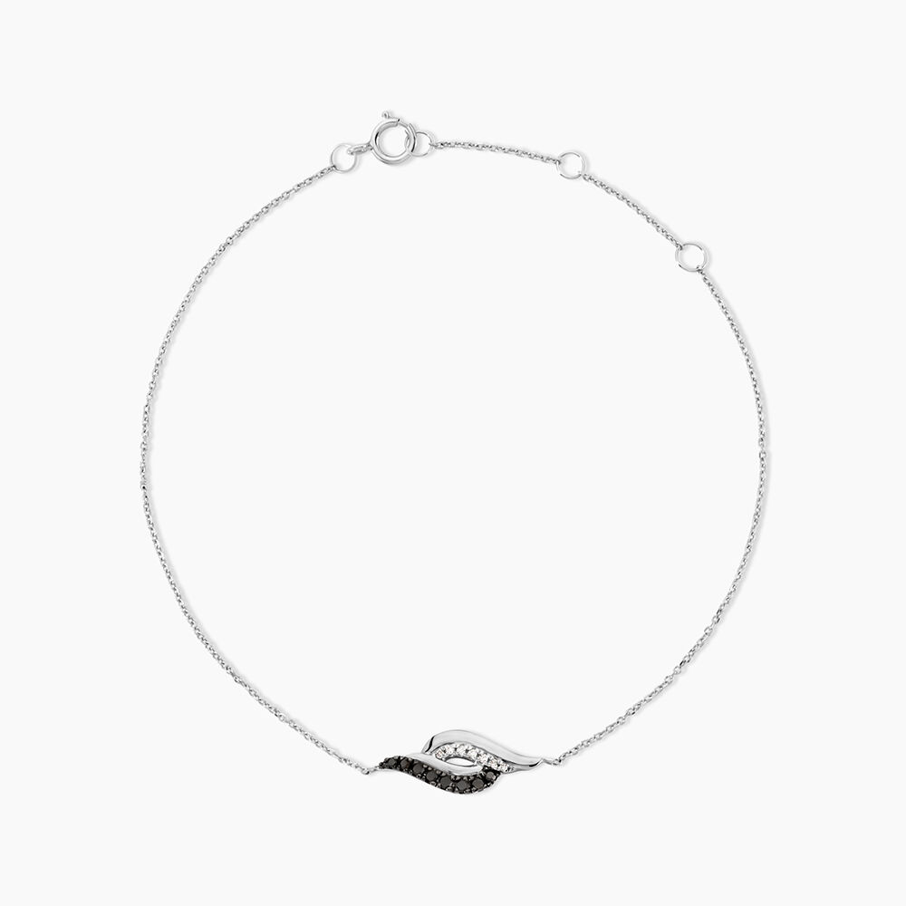 Bracelet Sculptural Or Blanc Diamant - Bracelets cha&icirc;nes Femme | Marc Orian