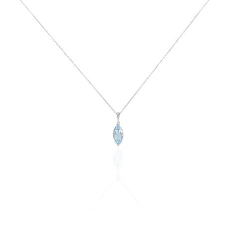 Collier Raquel Or Blanc Topaze - Colliers avec pierres Femme | Marc Orian