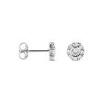 Boucles D'oreilles Puces Argent Blanc Gwenegan Oxydes De Zirconium - Puces Femme | Marc Orian