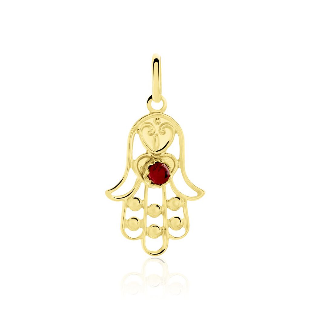 Pendentif Fatima Or Jaune Oxyde De Zirconium - Pendentifs Famille | Marc Orian