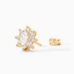 Boucles D'oreilles Puces Lisea Plaqu&eacute; Or Oxydes De Zirconium - Puces Femme | Marc Orian