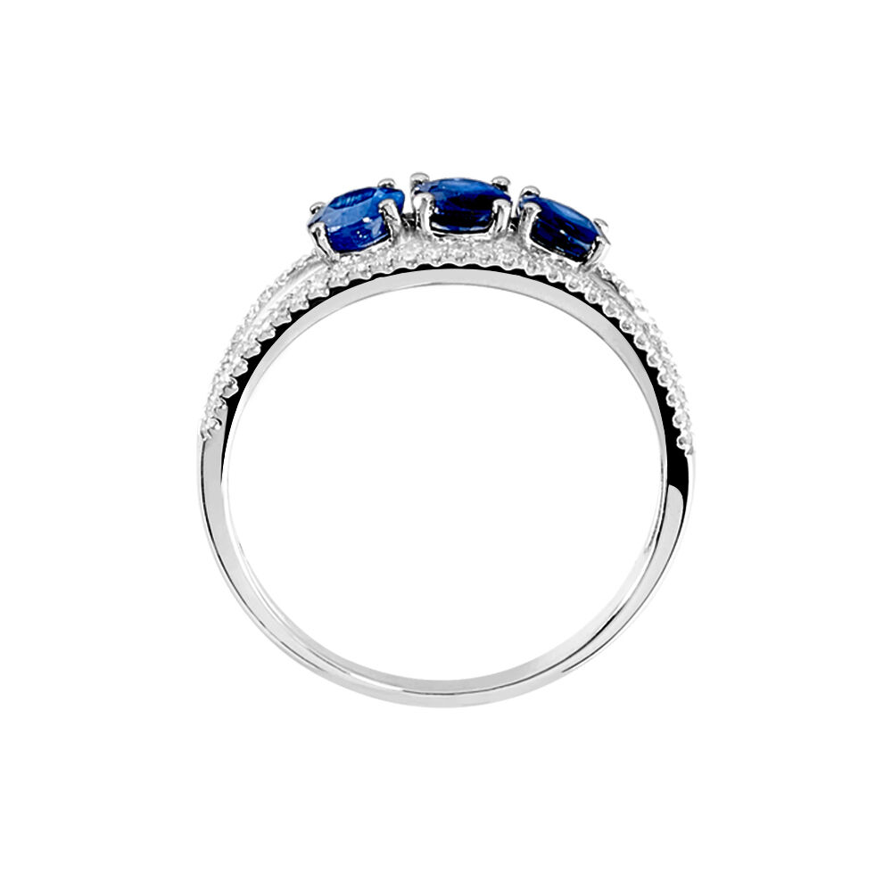 Bague Madeline Or Blanc Saphir Diamant - Bagues fiançailles Femme | Marc Orian