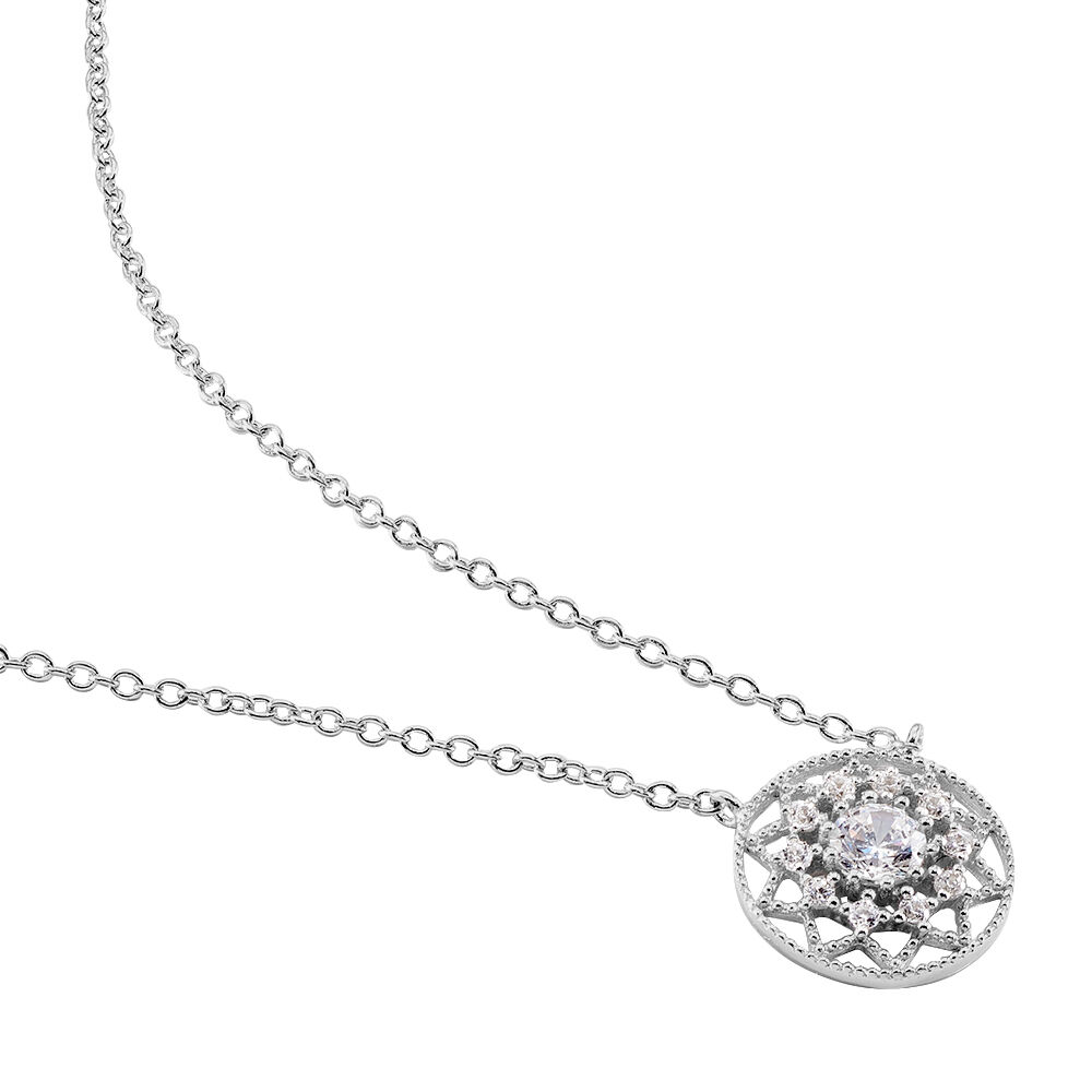 Collier Cassandria Argent Blanc Oxyde De Zirconium - Colliers avec pierres Femme | Marc Orian